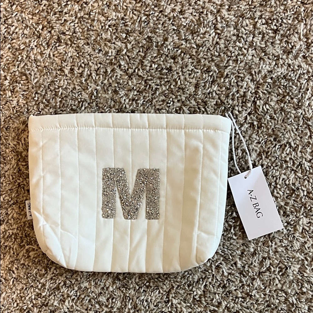 Personalised Makeup Bag with Rhinestones​ Letter